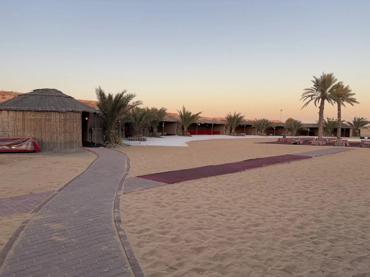 The Dubai desert at dusk