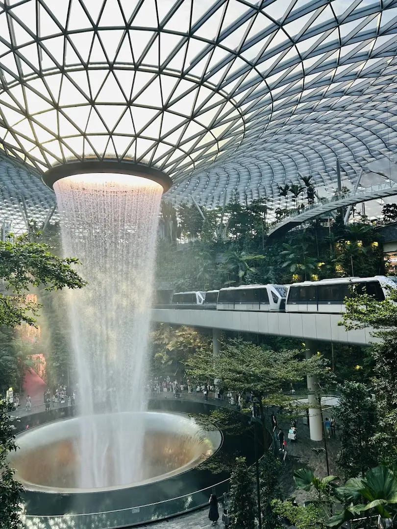 The Rain Vortex inside Jewel, Changi